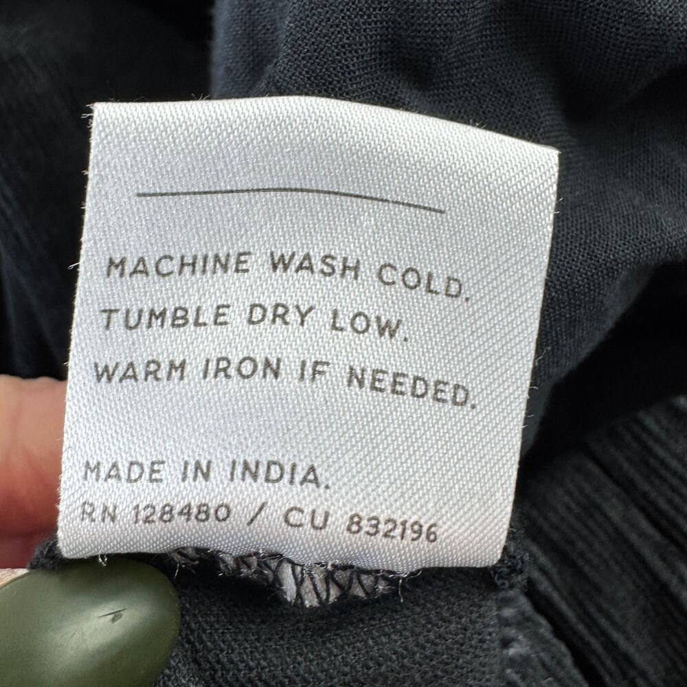 Pact Black Organic Corduroy Palazzo Pants High Rise Wide Leg Retro Size Small - Picture 10 of 16